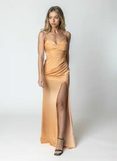 שמלת מקסי סאטן